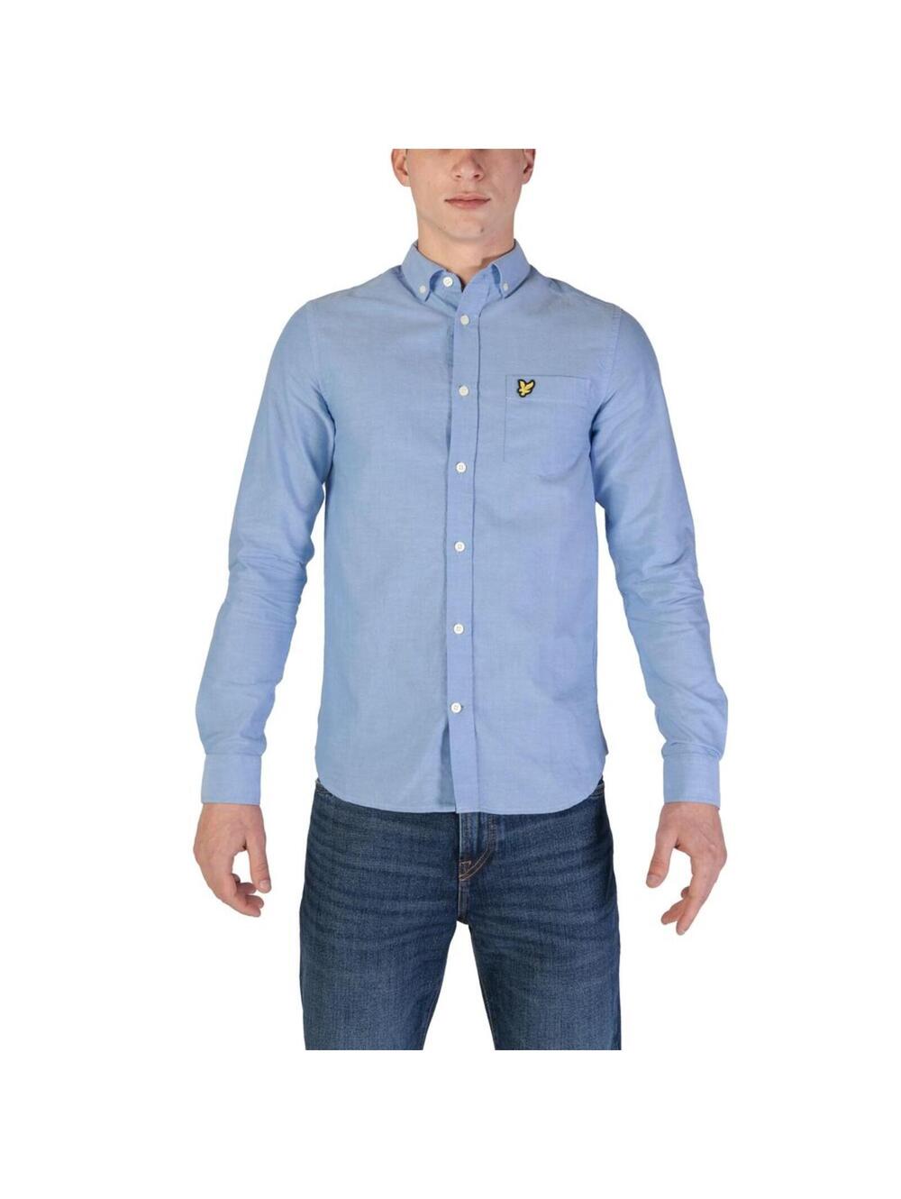 Lyle & Scott Blue Organic Cotton Dress Shirt